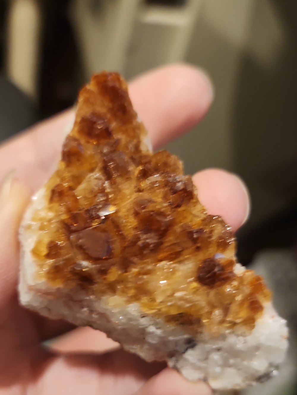 Naturally Heated Citrine Geode Cluster